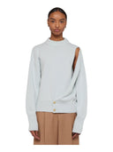 Laneus - Maglia Asymmetric Crewneck Boxy - F6Lawokn136-084 - Verde Salvia
