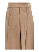 Laneus - Pantaloni Wool Trousers Wide Leg - F6Lawopa192-178 - Cammello