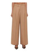 Laneus - Pantaloni Wool Trousers Wide Leg - F6Lawopa192-178 - Cammello