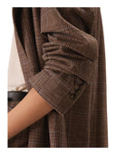 Circolo 1901 - Giacca masculine prince of Wales light fleece - Fd4116-Mocha - Mocha - L