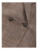Circolo 1901 - Giacca masculine prince of Wales light fleece - Fd4116-Mocha - Mocha - L