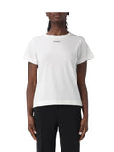 Pinko - T-Shirt Basico Jersey Logo Sta - 100373-A34F-Z05 - Bianco-Biancaneve