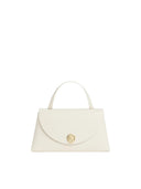 Coccinelle - Borsa Handbag Double Grainy Leather - E1Toa180101-685 - Pearl/Cognac