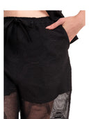 Alpha Studio - Pantalone Wide Leg - Ad-6561Q-2002 - Nero