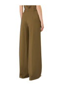 Max Mara Studio - Pantalone Lungo Mstcorone - 2616131091600-004 - Verde Kaki