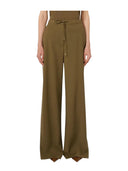 Max Mara Studio - Pantalone Lungo Mstcorone - 2616131091600-004 - Verde Kaki