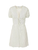 Mar De Margaritas - Atena - Abito Corto In Crepe Con Scollo A V - Mmabw01546-Bi114 - Petitpois Ecru