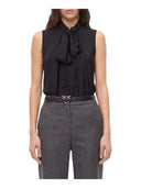 Pinko - Blusa Bouvardia Blusa Crespo Fluido Top - 107296A3Hd-Z99 - Nero Limousine