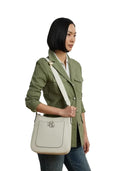 Lauren Ralph Lauren - borsa cameryn grande in pelle martellata - 431970152005 - white