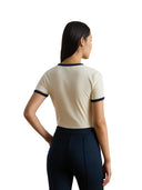 Lauren Ralph Lauren - Maglietta con scollo a barchetta stretch - 200P09077002 - Natural