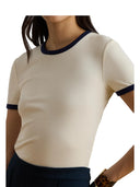 Lauren Ralph Lauren - Maglietta con scollo a barchetta stretch - 200P09077002 - Natural