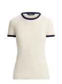 Lauren Ralph Lauren - maglietta con scollo a barchetta stretch - 200p09077002 - natural