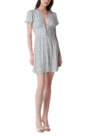 Mar De Margaritas - Atena - Abito Corto In Crepe Con Scollo A V - Mmabw01546-Bi116 - Clover Ecru