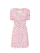 Mar De Margaritas - Atena - Abito Corto In Crepe Con Scollo A V - Mmabw01546-Ro81 - Rose Rosa