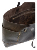 Pinko - Borsa Tote Cloud Leather con Borchie e Patch - 107650A3Ma-L64Y - Dark Brown-Gold