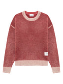 Amish - Maglia Girocollo in Lana - Amx220Ct84Xxxx-C0772 - Natural/Burgundy