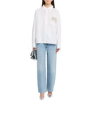 Essentiel Antwerp - Camicia Jommeke oversize a righe con decorazioni - Jommeke-Wh00 - White