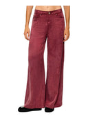 Pinko - Pantaloni Porta palazzo in twill mano pesca - 107170A3F8-R55 - Rosso Rododendro