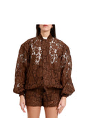 Federica Tosi - Bomber in Pizzo - 40250/410 /58 - Chocolat