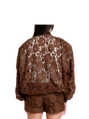 Federica Tosi - Bomber in Pizzo - 40250/410 /58 - Chocolat