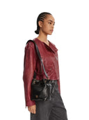 Pinko - Secchiello Mini Vitello Morbid - 104303-A0Qo-Z99Q - Nero-Antique Gold
