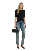 Lauren Ralph Lauren - Maglietta con scollo a barchetta stretch - 200654963001 - Polo Black
