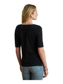 Lauren Ralph Lauren - Maglietta con scollo a barchetta stretch - 200654963001 - Polo Black