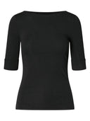 Lauren Ralph Lauren - Maglietta con scollo a barchetta stretch - 200654963001 - Polo Black