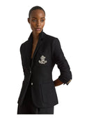 Lauren Ralph Lauren - Blazer in jacquard con ricamo - 200797305004 - Polo Black