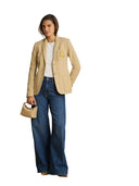 Lauren Ralph Lauren - Blazer in jacquard con ricamo - 200797305013 - Birch Tan