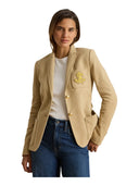 Lauren Ralph Lauren - Blazer in jacquard con ricamo - 200797305013 - Birch Tan