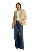 Lauren Ralph Lauren - Blazer in jacquard con ricamo - 200797305013 - Birch Tan