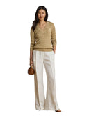 Lauren Ralph Lauren - Maglia da cricket a trecce - 200888795013 - Birch Tan
