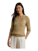 Lauren Ralph Lauren - Maglia da cricket a trecce - 200888795013 - Birch Tan
