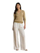 Lauren Ralph Lauren - Maglia da cricket a trecce - 200888795013 - Birch Tan