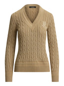 Lauren Ralph Lauren - Maglia da cricket a trecce - 200888795013 - Birch Tan