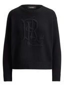 Lauren Ralph Lauren - Maglia in cotone pettinato con logo - 200979653003 - BLACK