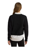 Lauren Ralph Lauren - Maglia in cotone con bottoni - 200B24254001 - Black/White