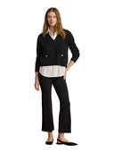 Lauren Ralph Lauren - Maglia in cotone con bottoni - 200B24254001 - Black/White