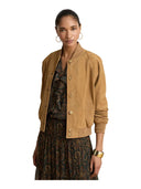 Lauren Ralph Lauren - Giacca da aviatore in capra scamosciata - 200B27661001 - Lrl Camel Suede