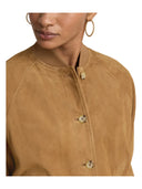 Lauren Ralph Lauren - Giacca da aviatore in capra scamosciata - 200B27661001 - Lrl Camel Suede