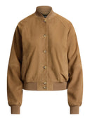 Lauren Ralph Lauren - Giacca da aviatore in capra scamosciata - 200B27661001 - Lrl Camel Suede