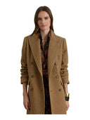 Lauren Ralph Lauren - Cappotto a doppio petto a spina di pesce - 200B27692001 - Brown/Tan Multi