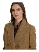Lauren Ralph Lauren - Cappotto a doppio petto a spina di pesce - 200B27692001 - Brown/Tan Multi