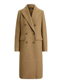 Lauren Ralph Lauren - Cappotto a doppio petto a spina di pesce - 200B27692001 - Brown/Tan Multi