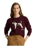 Lauren Ralph Lauren - Maglia in cotone con intarsi - 200B27844001 - Dark Garnet Multi