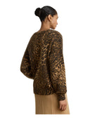 Lauren Ralph Lauren - Maglia a girocollo con stampa ocelot - 200B32290001 - Camel Multi