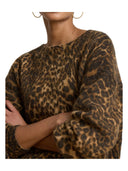 Lauren Ralph Lauren - Maglia a girocollo con stampa ocelot - 200B32290001 - Camel Multi