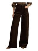 Lauren Ralph Lauren - Pantaloni a vita alta in velluto a coste - 200B34256003 - Circuit Brown