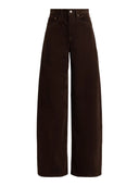 Lauren Ralph Lauren - Pantaloni a vita alta in velluto a coste - 200B34256003 - Circuit Brown
